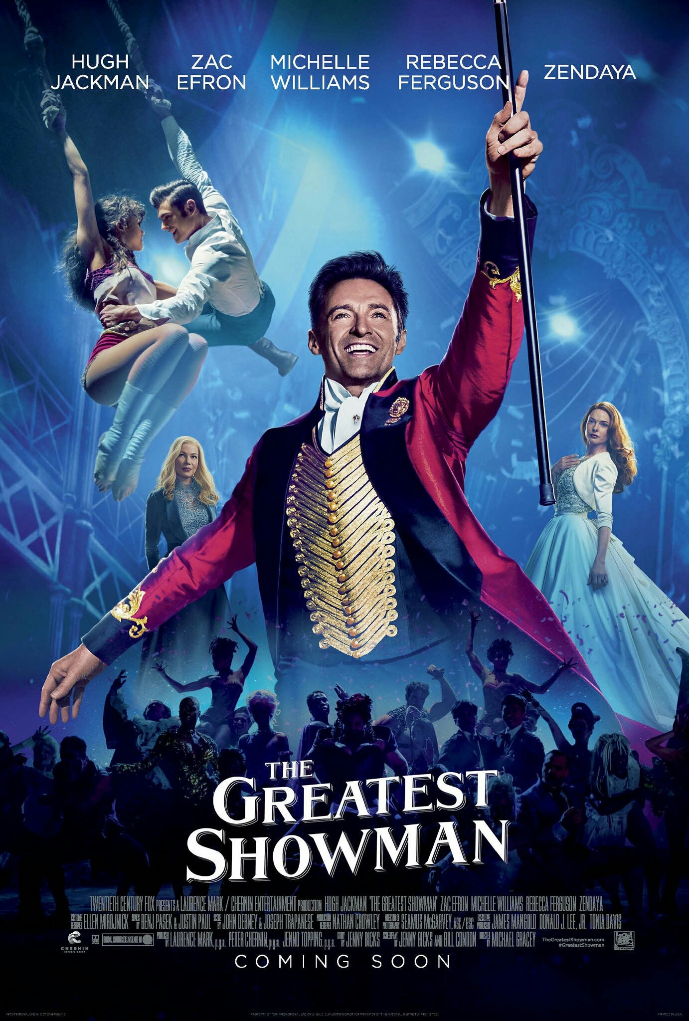 The Greatest Showman theatrical poster with Hugh Jackman as P. T. Barnum
